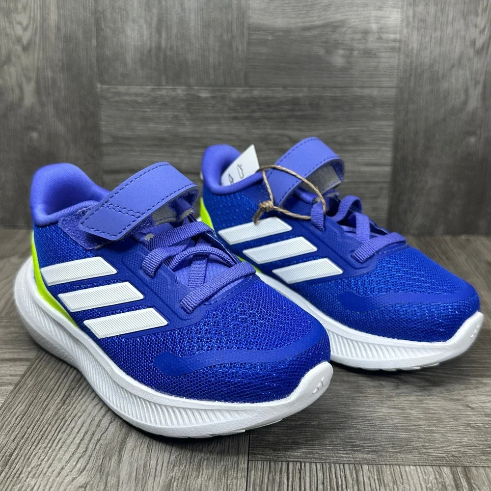 Adidas Runfalcon 5 EL I Kids 7K Blue Mesh Athletic Running Sneakers NEW IG8595
